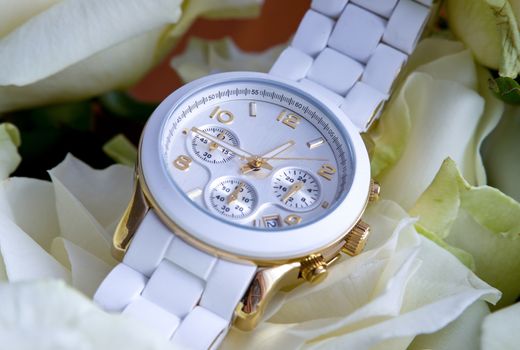 White wristwatch