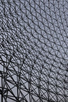 Beautiful curve of the metall lattice wall