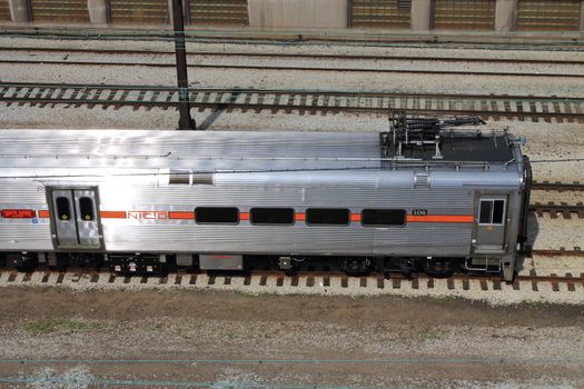 Chicago Train - South Shore Line NICTD passenger train in Millenium Station.