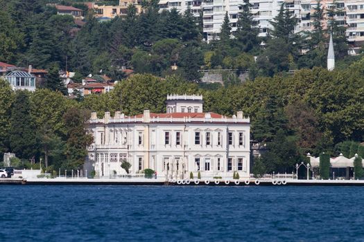 building in Bosphorus Strait, Istanbul City, Turkey