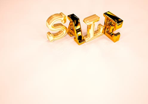 The dimensional word sale on a background