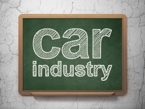 Industry concept: text Car Industry on Green chalkboard on grunge wall background