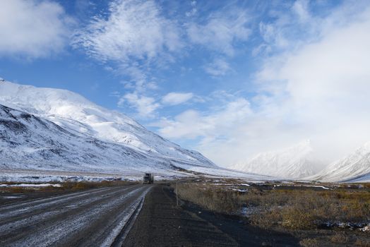 dalton highway in alaska at north slope