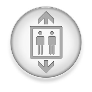 Icon, Button, Pictogram with Elevator symbol