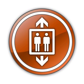 Icon, Button, Pictogram with Elevator symbol