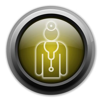 Icon, Button, Pictogram with Physician symbol