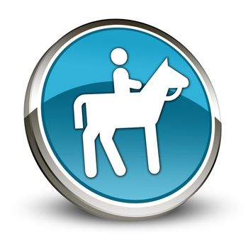 Icon, Button, Pictogram with Horse Trail symbol