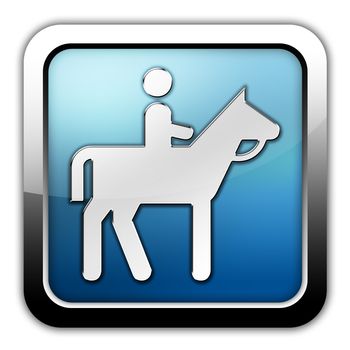 Icon, Button, Pictogram with Horse Trail symbol