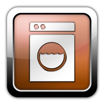 Icon, Button, Pictogram with Laundromat symbol