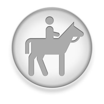 Icon, Button, Pictogram with Horse Trail symbol