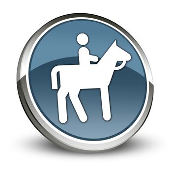 Icon, Button, Pictogram with Horse Trail symbol