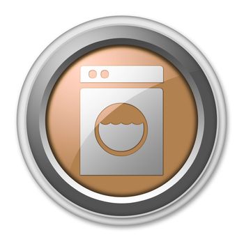 Icon, Button, Pictogram with Laundromat symbol