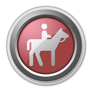 Icon, Button, Pictogram with Horse Trail symbol