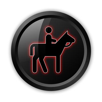 Icon, Button, Pictogram with Horse Trail symbol