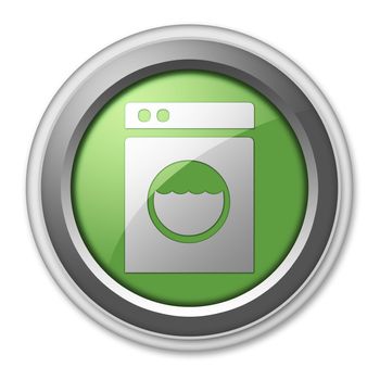 Icon, Button, Pictogram with Laundromat symbol