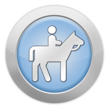 Icon, Button, Pictogram with Horse Trail symbol