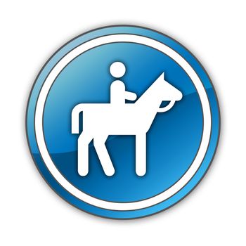 Icon, Button, Pictogram with Horse Trail symbol