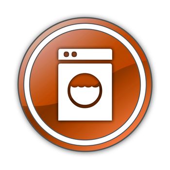 Icon, Button, Pictogram with Laundromat symbol