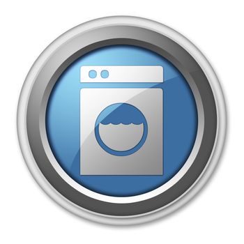 Icon, Button, Pictogram with Laundromat symbol