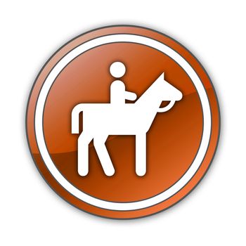 Icon, Button, Pictogram with Horse Trail symbol