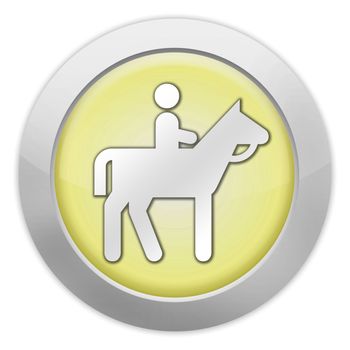 Icon, Button, Pictogram with Horse Trail symbol