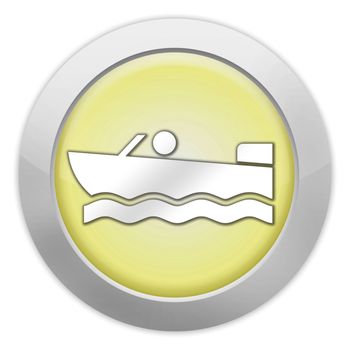 Icon, Button, Pictogram with Motorboat symbol