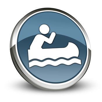 Icon, Button, Pictogram with Canoeing symbol