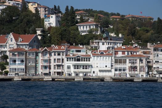 Buildings in Bosphorus Strait, Istanbul City, Turkey