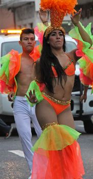 Dancers performing at a parade during a carnaval in Veracruz, Mexico 03 Feb 2016 No model release Editorial use only