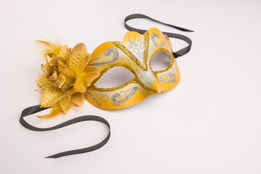 Colorful carnival mask on a white background