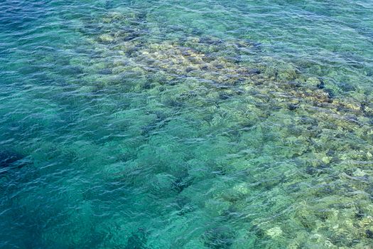 background of emerald sea water surface.