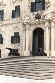 Auberge de Castille in capital of Malta - Valletta, Europe.