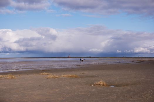 On the Beach of St. Peter-Ording in Germany