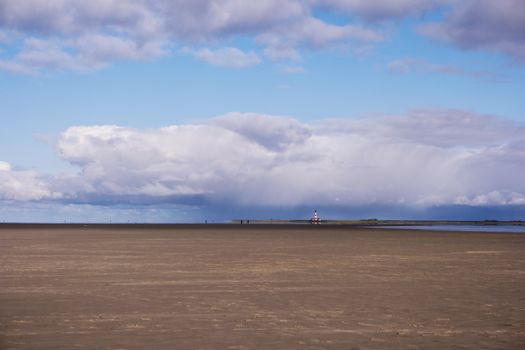 On the Beach of St. Peter-Ording in Germany