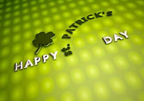 Happy St. Patrick's Day  on green background.