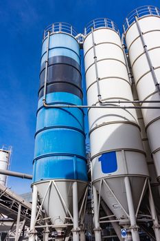 The Cement factory and related blue silos