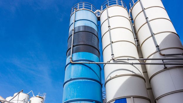 The Cement factory and related blue silos