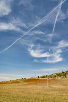 colored landscape in Basilicata in southern Italy