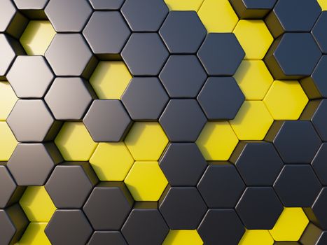 abstract metal bee hive background random bee hive , hextagon background