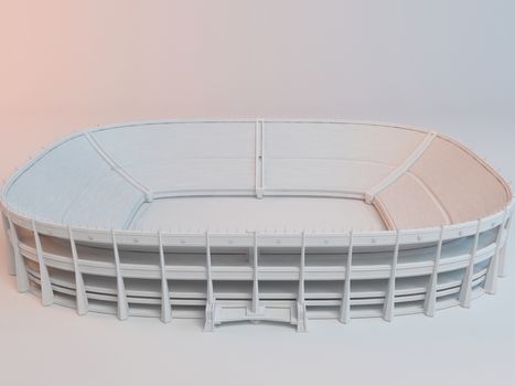 white 3d stadium inside a white stage.