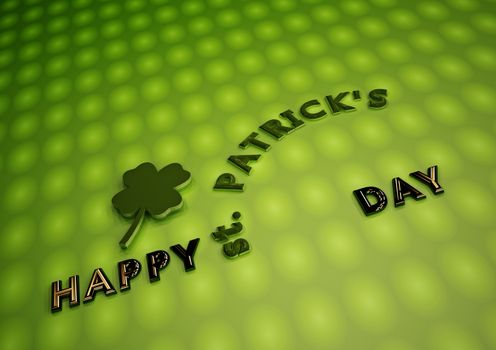 Happy St. Patrick's Day  on green background.