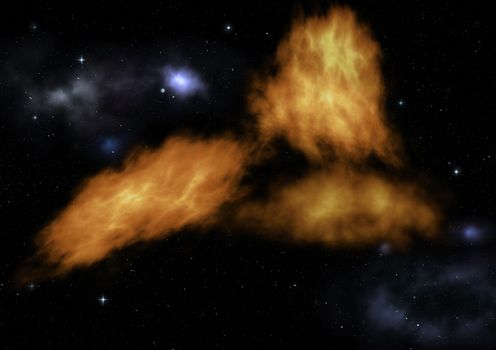 Star field in space a nebulae and a gas congestion. "Elements of this image furnished by NASA".