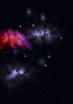 Small part of an infinite star field of space in the Universe. "Elements of this image furnished by NASA".