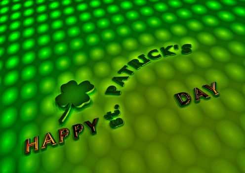 Happy St. Patrick's Day  on green background.