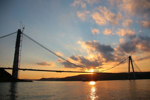 TURKEY, Istanbul: Yavuz Sultan Selim bridge in Istanbul is pictured on March 5, 2016 as last bridge deck has been installed.