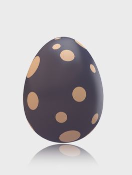 Pastel color Easter Egg isolated in white background with clipping path