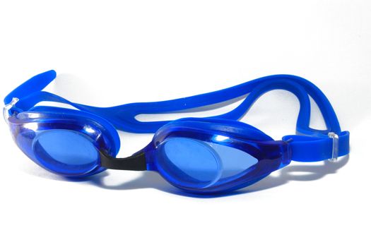 Blue glassess for swiming - swim goggle Isolated