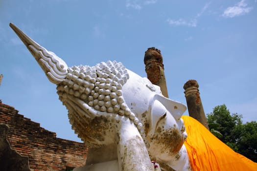 Buddha of temple in Thailand archaeological site.