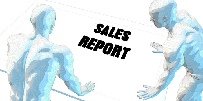 Sales Report Discussion and Business Meeting Concept Art
