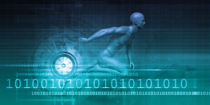 Digital Marketing Technologies and Fast Paced Results Concept